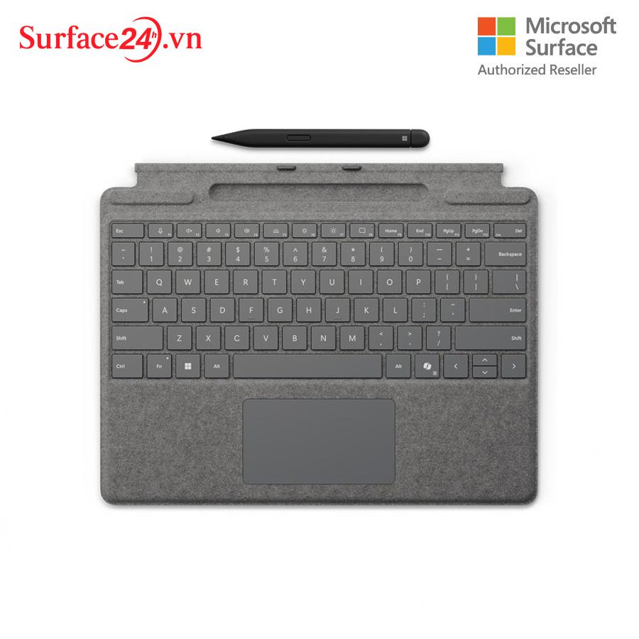 Bàn Phím Surface Pro Alcantara Copilot Key và Bút Slim Pen 2 (Newseal) 9 Ban phim Surface Pro 11 Sapphire