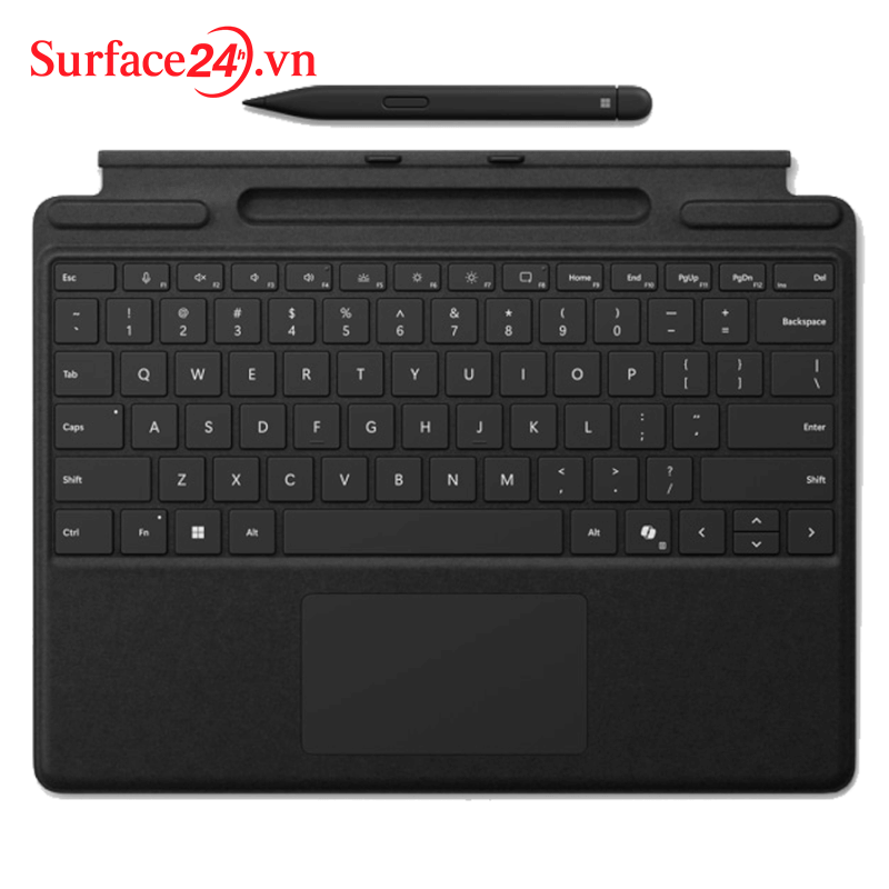 Bàn Phím Surface Pro Alcantara Copilot Key và Bút Slim Pen 2 (Newseal) 5 Ban phim Surface Pro mau den kem but